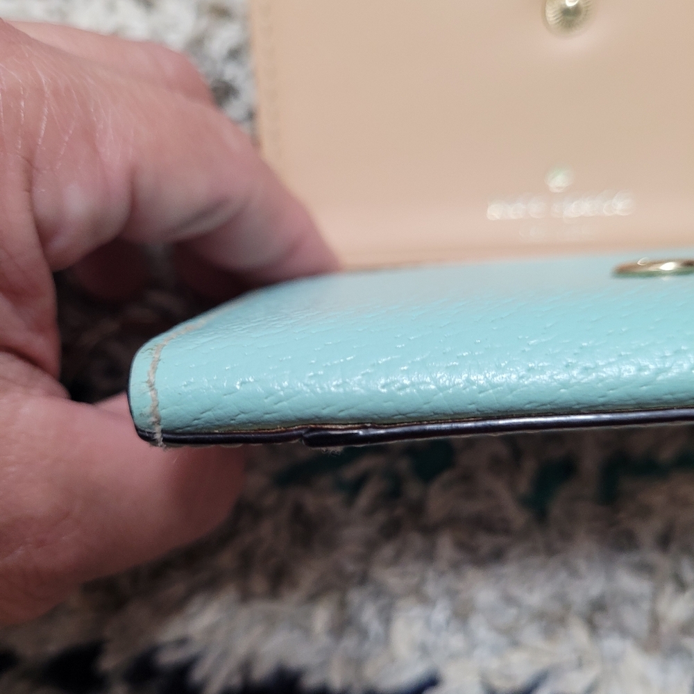 Kate Spade Teal Leather Compact Wallet - Picture 6 of 12